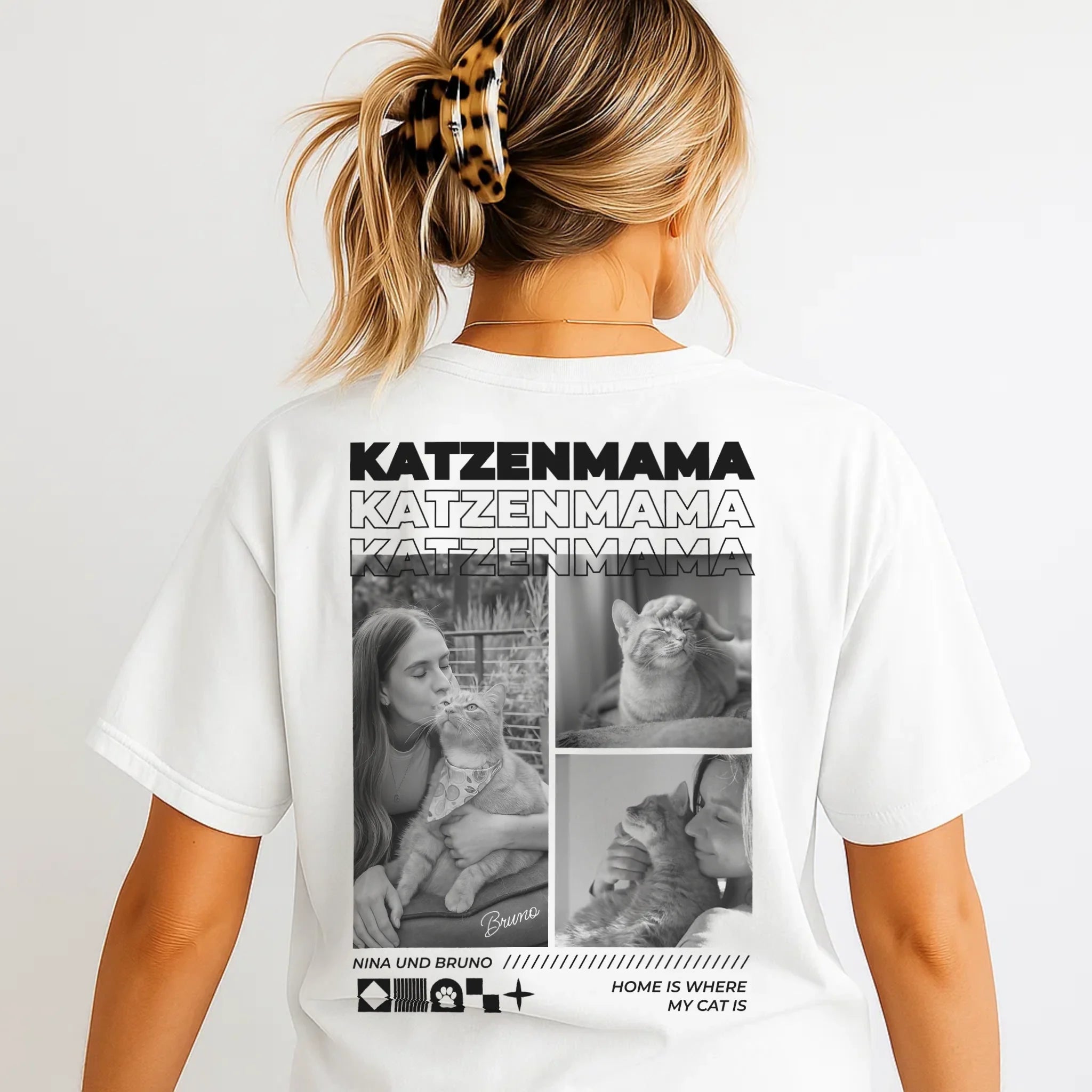 Personalisiertes T-Shirt "CAT MOM" für Katzenbesitzer
