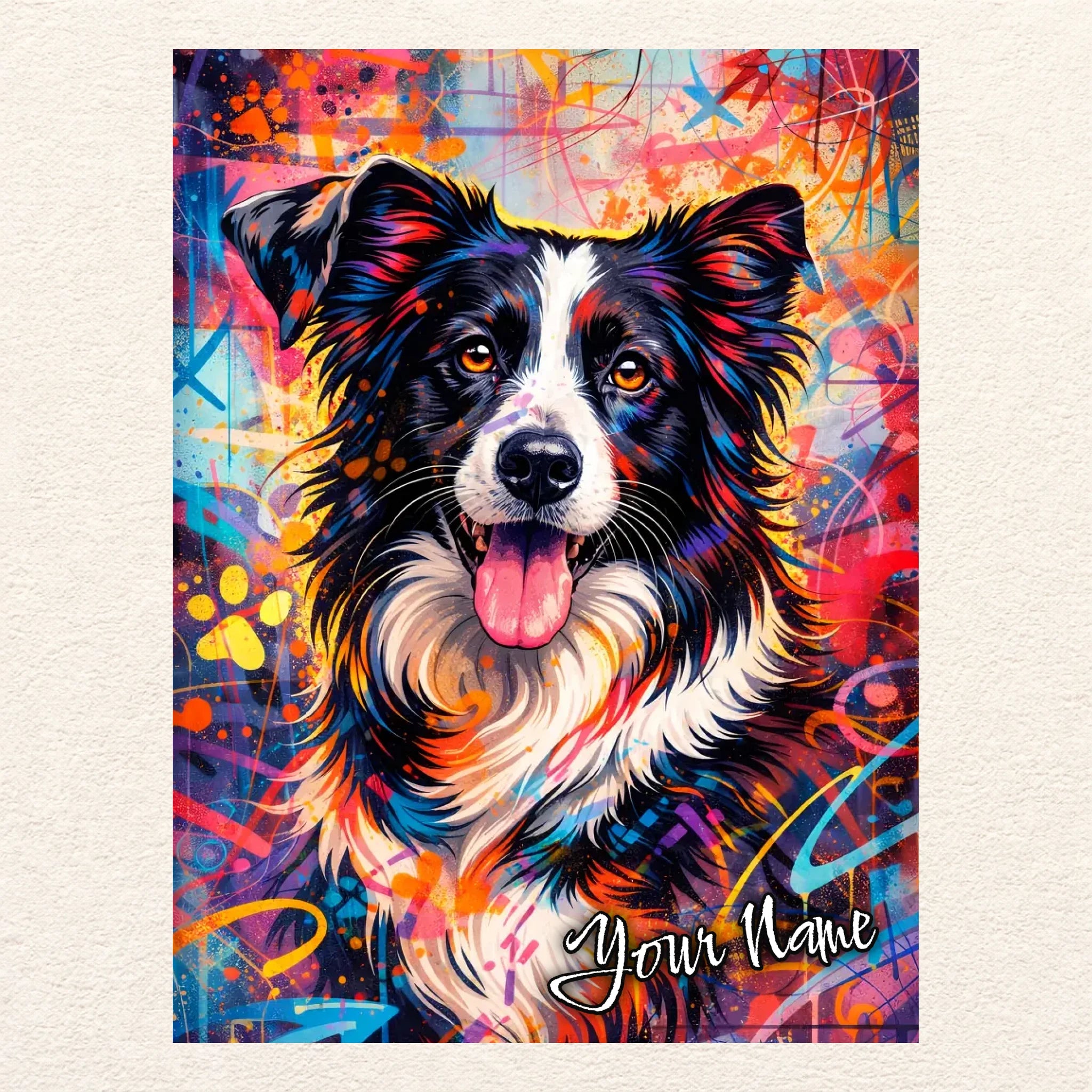 Personalisiertes Poster "Urban Street Art" mit Haustier