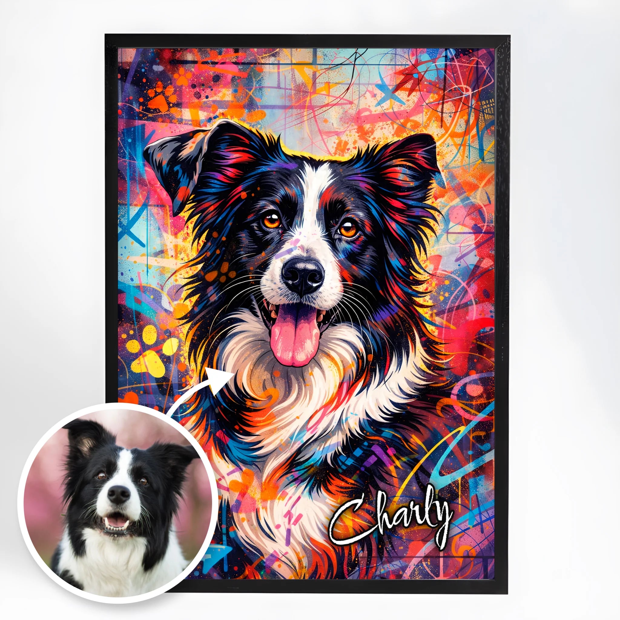 Personalisiertes Poster "Urban Street Art" mit Haustier