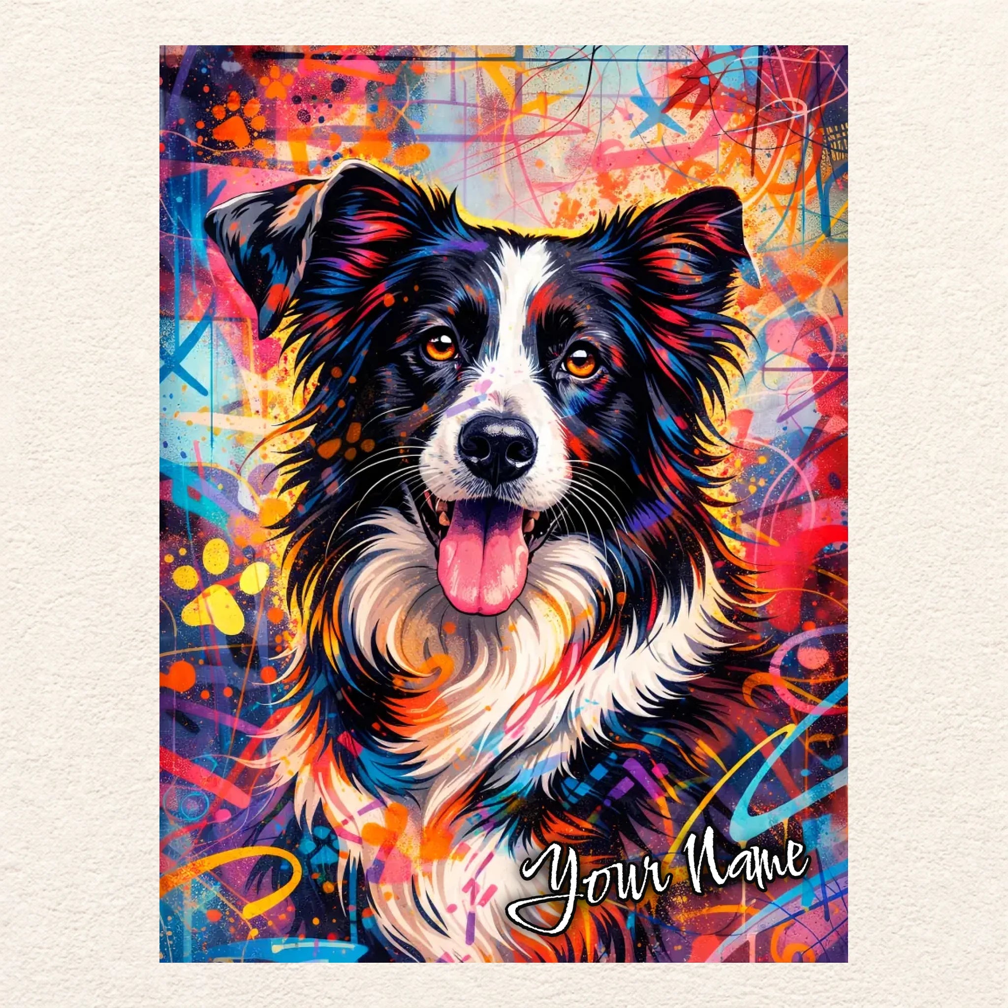 Personalisiertes Poster "Urban Street Art" mit Haustier