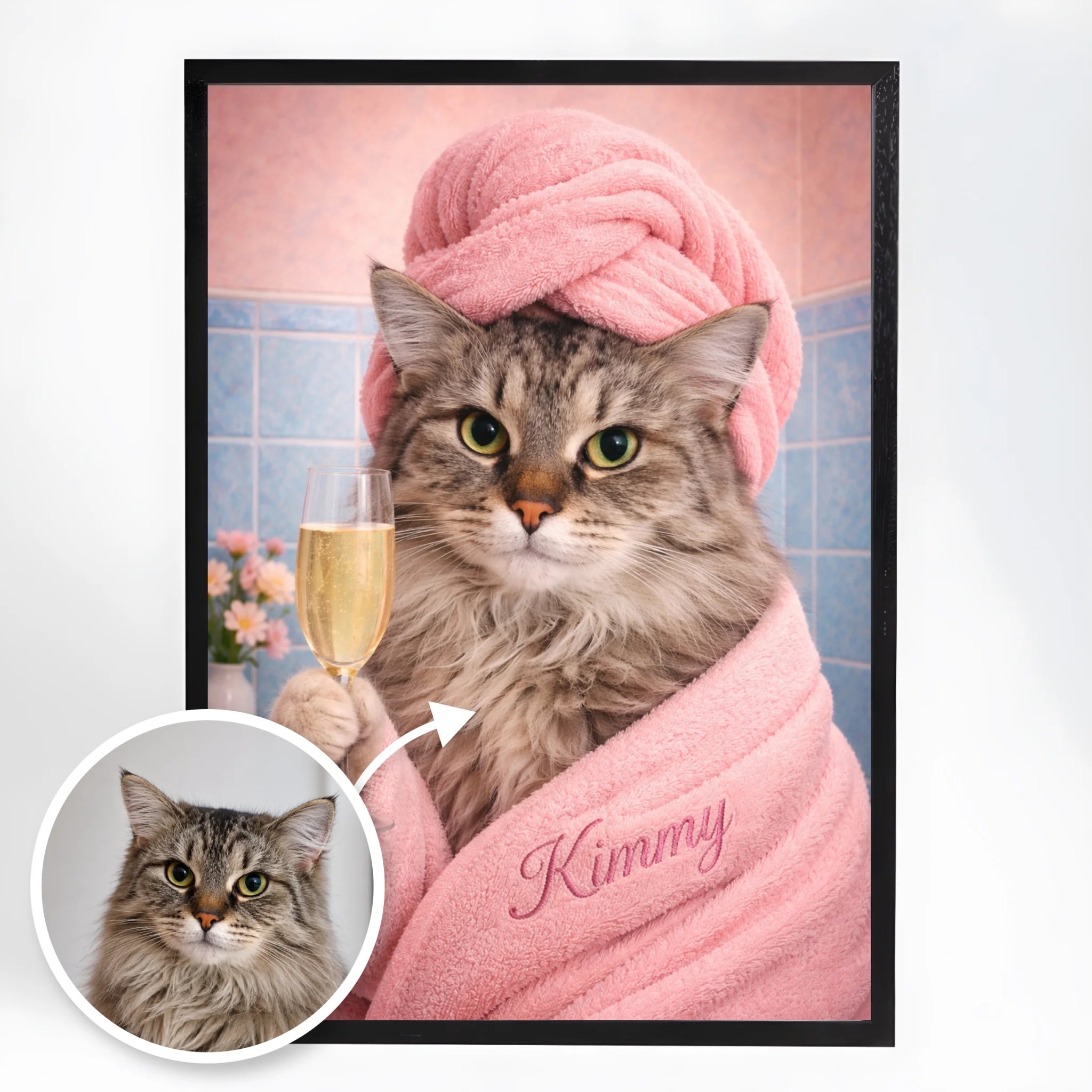 Personalisiertes Poster "Spa Day" mit Haustier