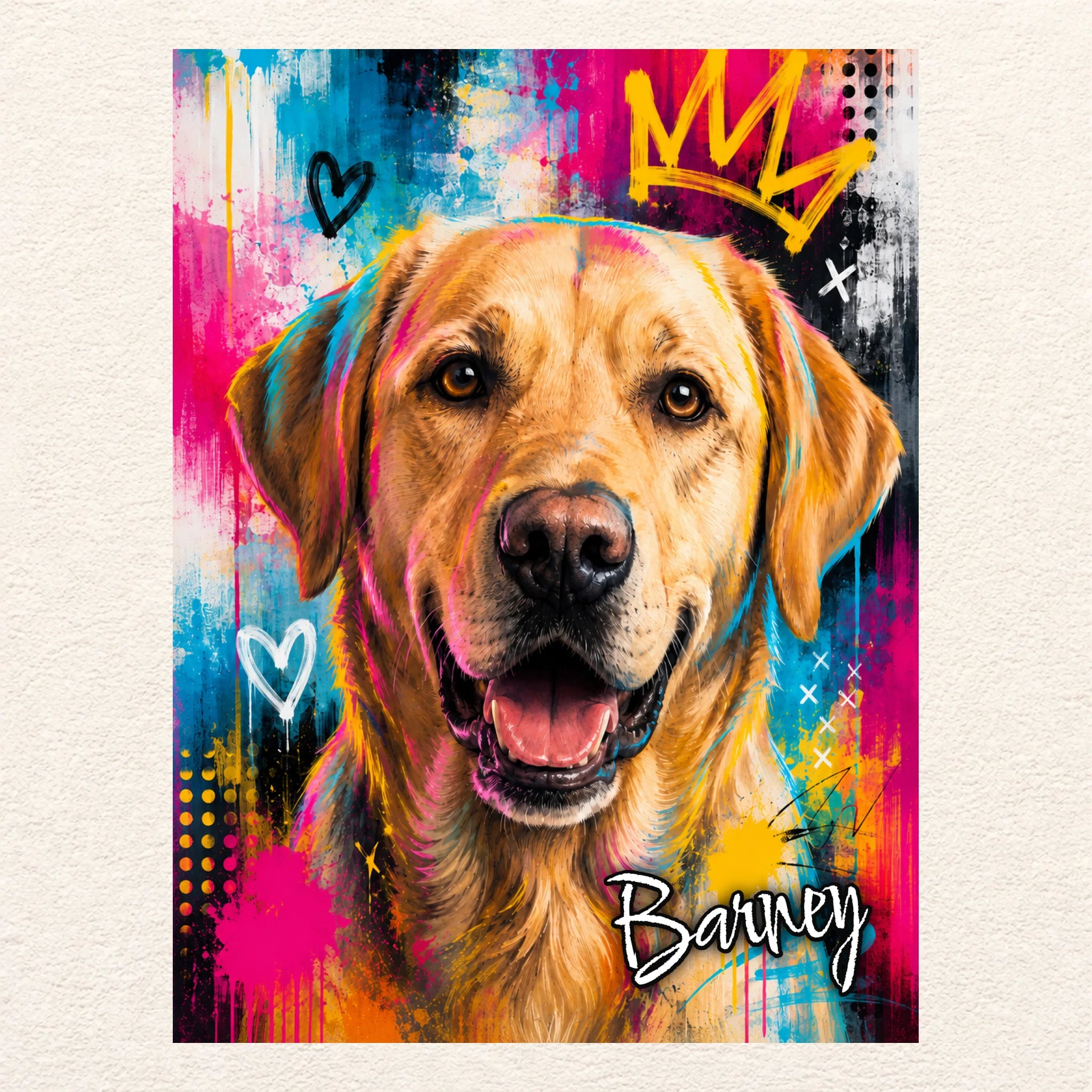 Personalisiertes Poster "Pop Art" mit Haustier