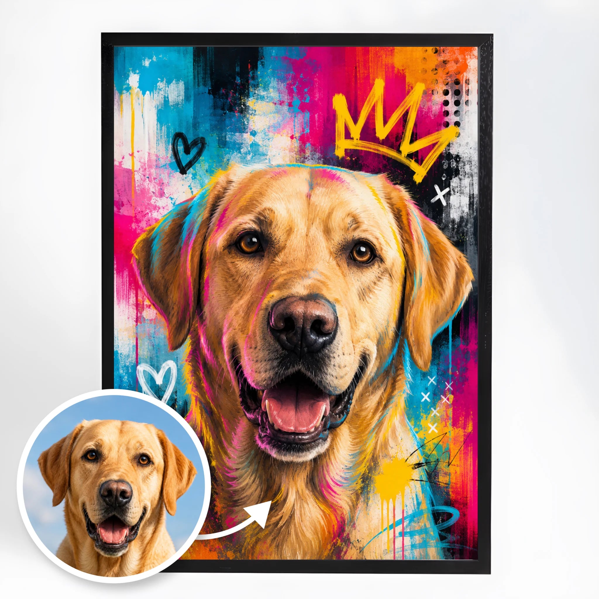 Personalisiertes Poster "Pop Art" mit Haustier