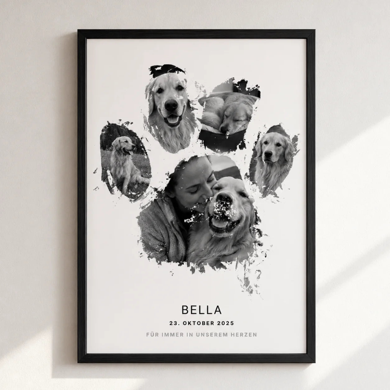 Personalisiertes Poster "Collage Pfote" mit Haustier