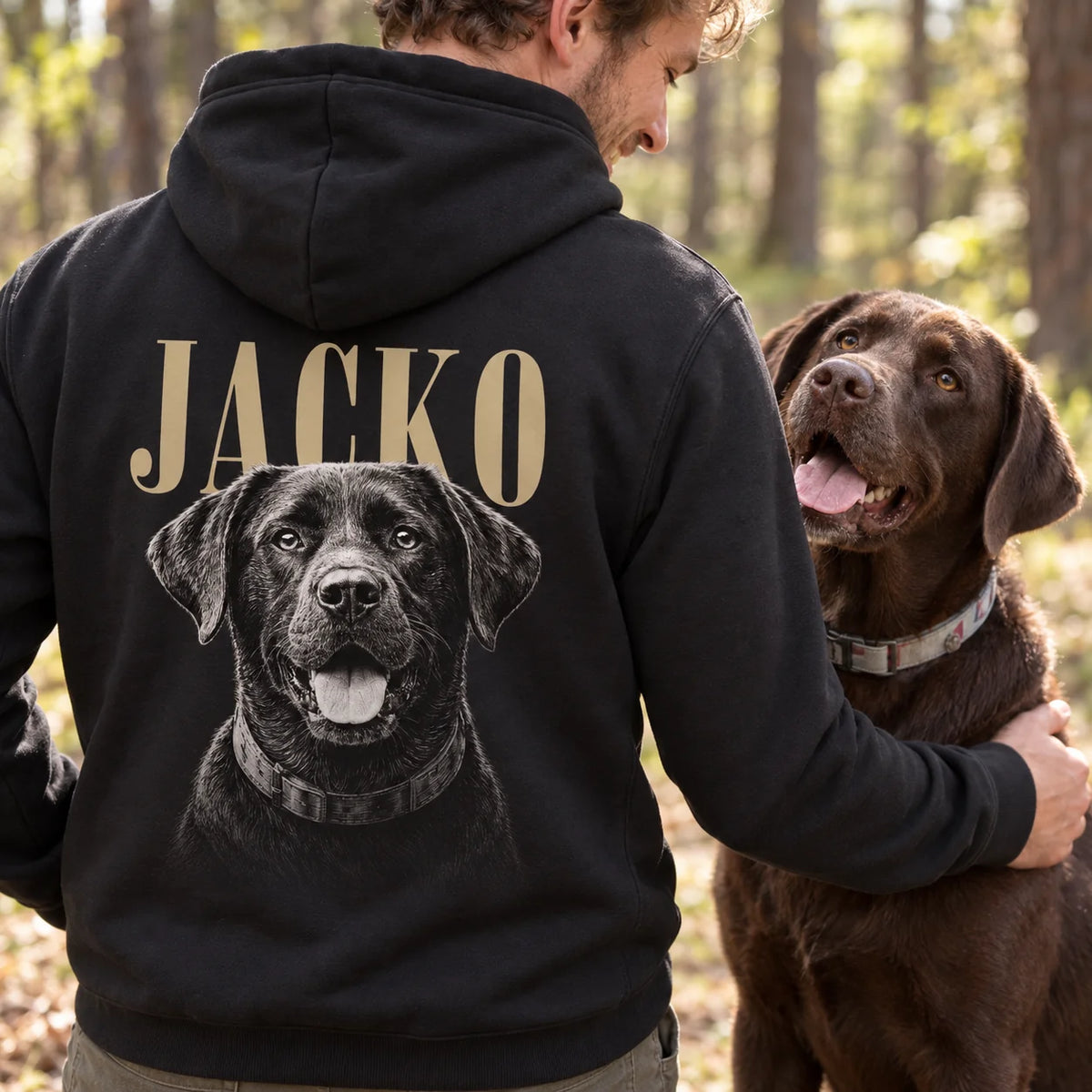 Personalisierter Haustier Hoodie "Vintage Portrait"