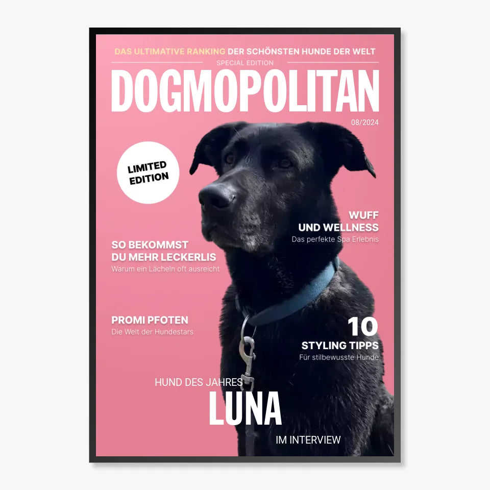 Personalisiertes Hunde Poster "DOGMOPOLITAN"