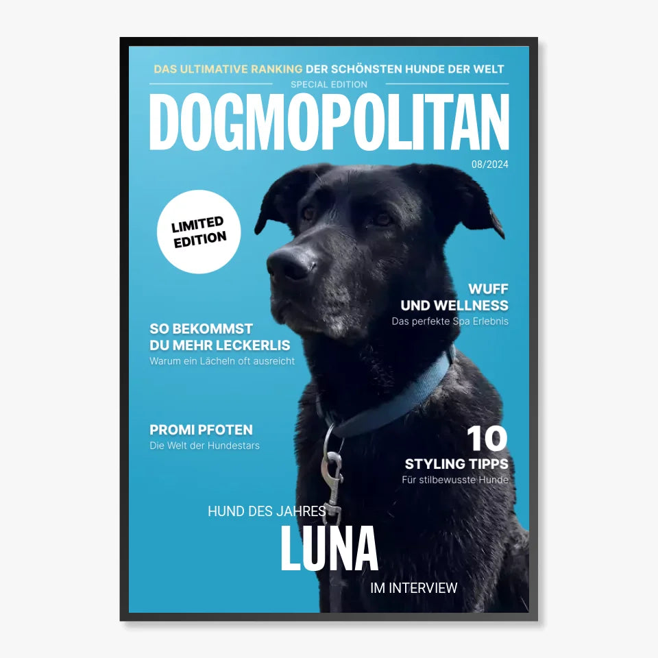 Personalisiertes Hunde Poster "DOGMOPOLITAN"