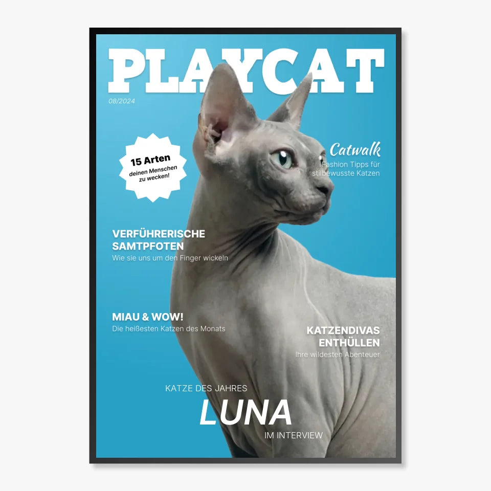 Personalisiertes Katzen Poster "PLAYCAT"