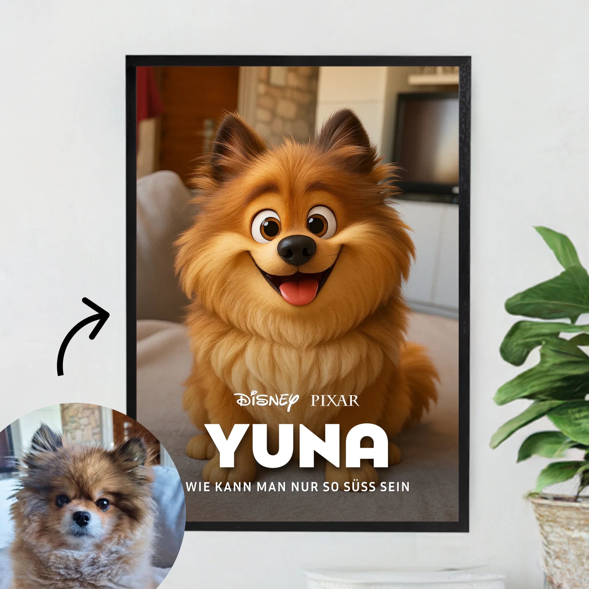 Personalisiertes Disney Pixar-Style Haustier Poster