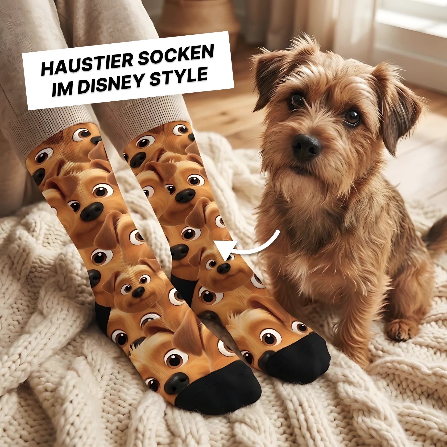 Personalisierte Socken mit deinem Haustier