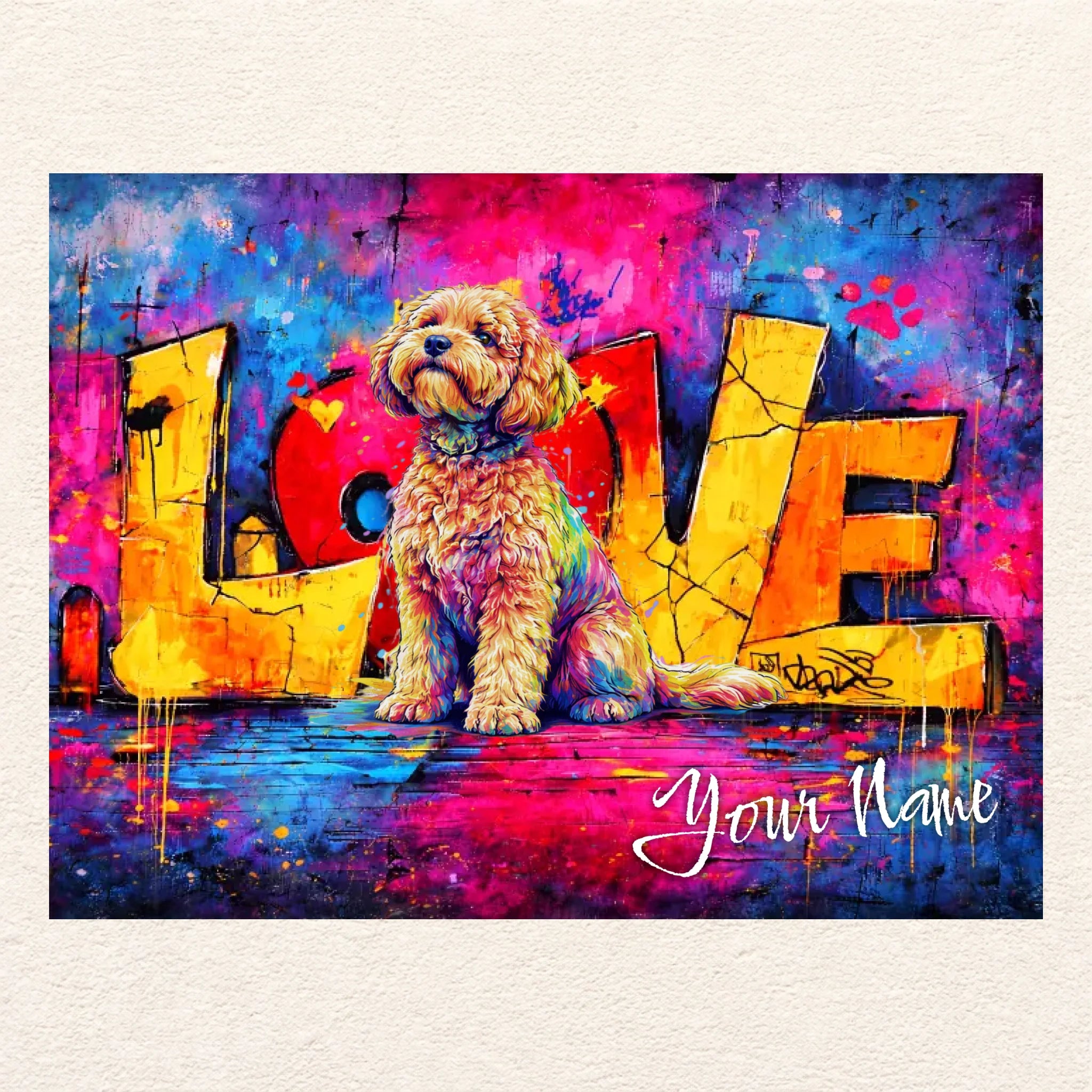 Personalisiertes Poster "LOVE" mit Haustier