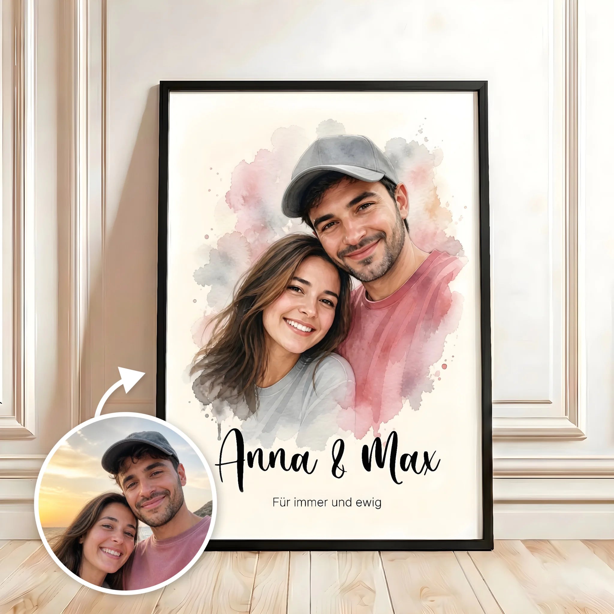 Personalisiertes Aquarell Portrait
