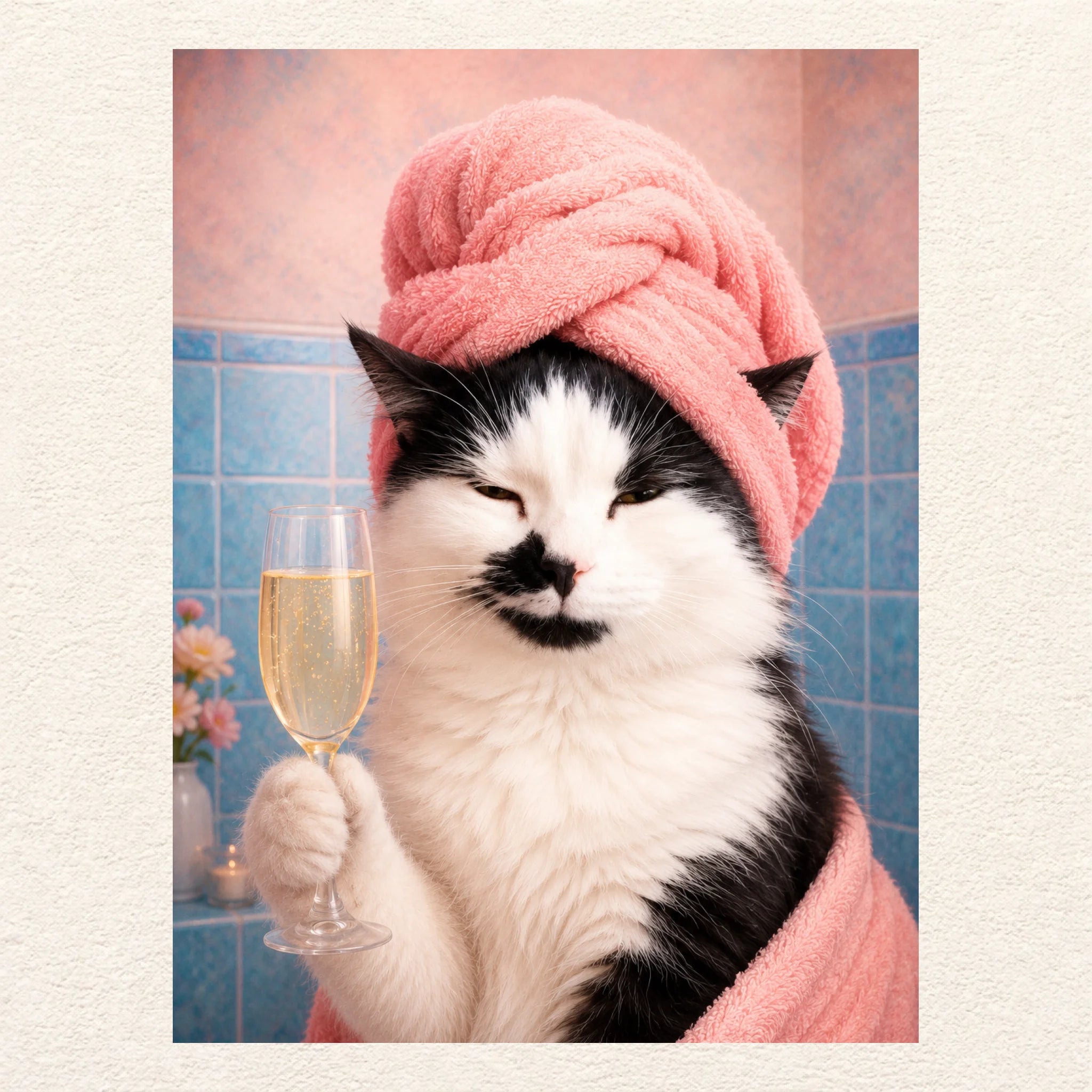 Personalisiertes Poster "Spa Day" mit Haustier