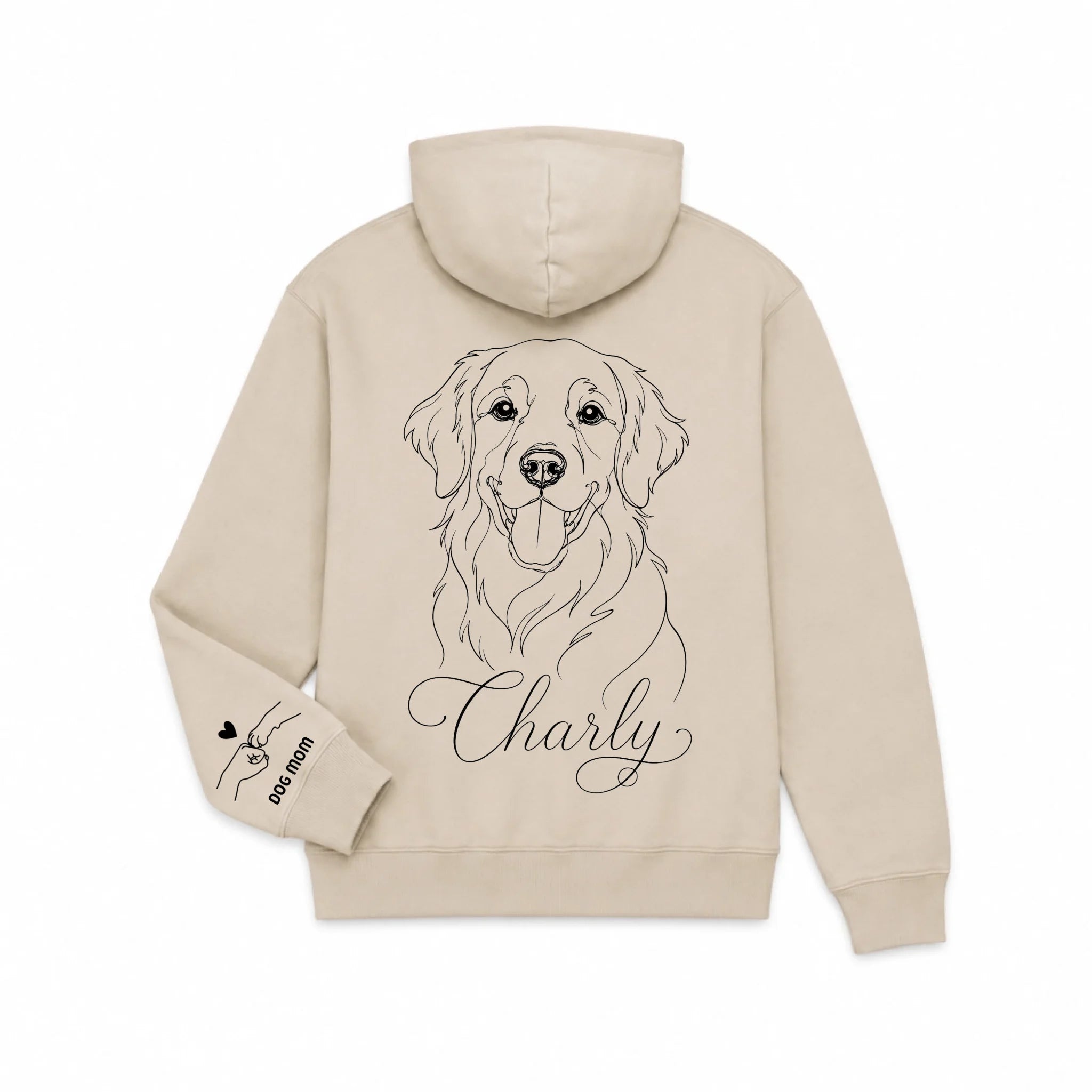 Personalisierter Hoodie "Dog Lover" mit Ärmeldruck