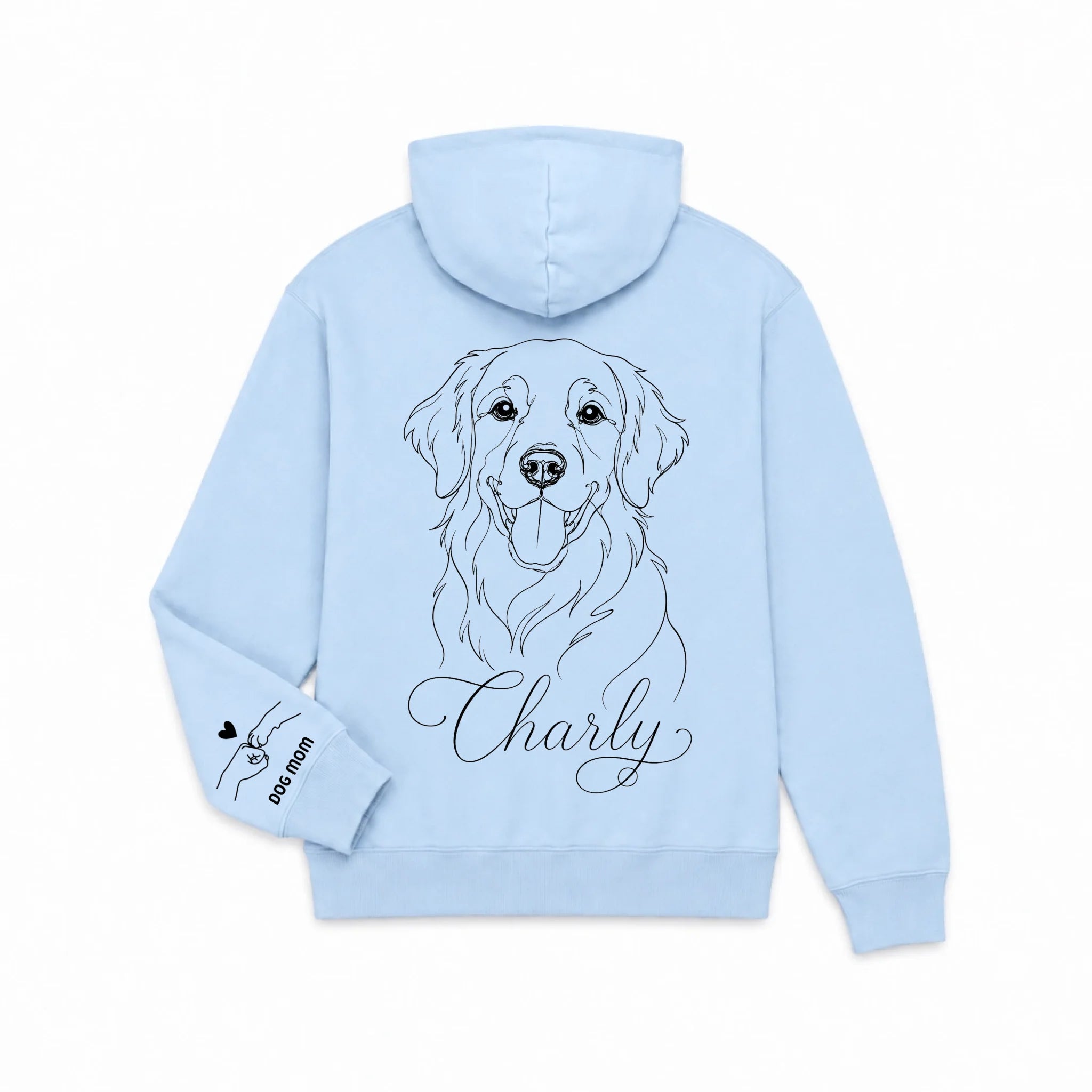 Personalisierter Hoodie "Dog Lover" mit Ärmeldruck