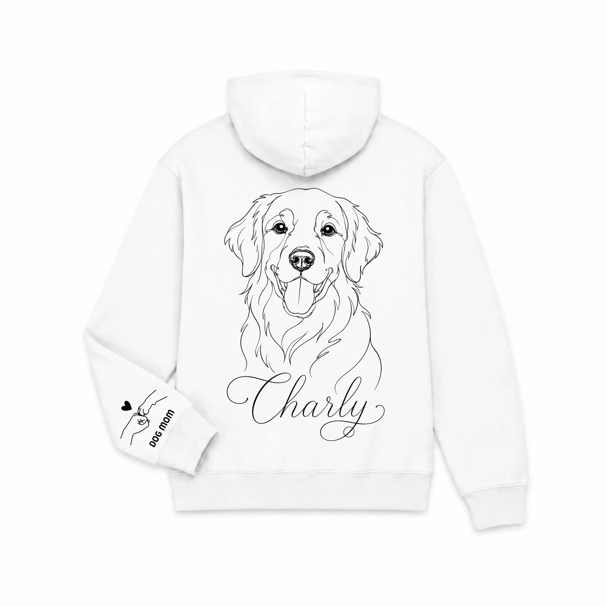 Personalisierter Hoodie "Dog Lover" mit Ärmeldruck