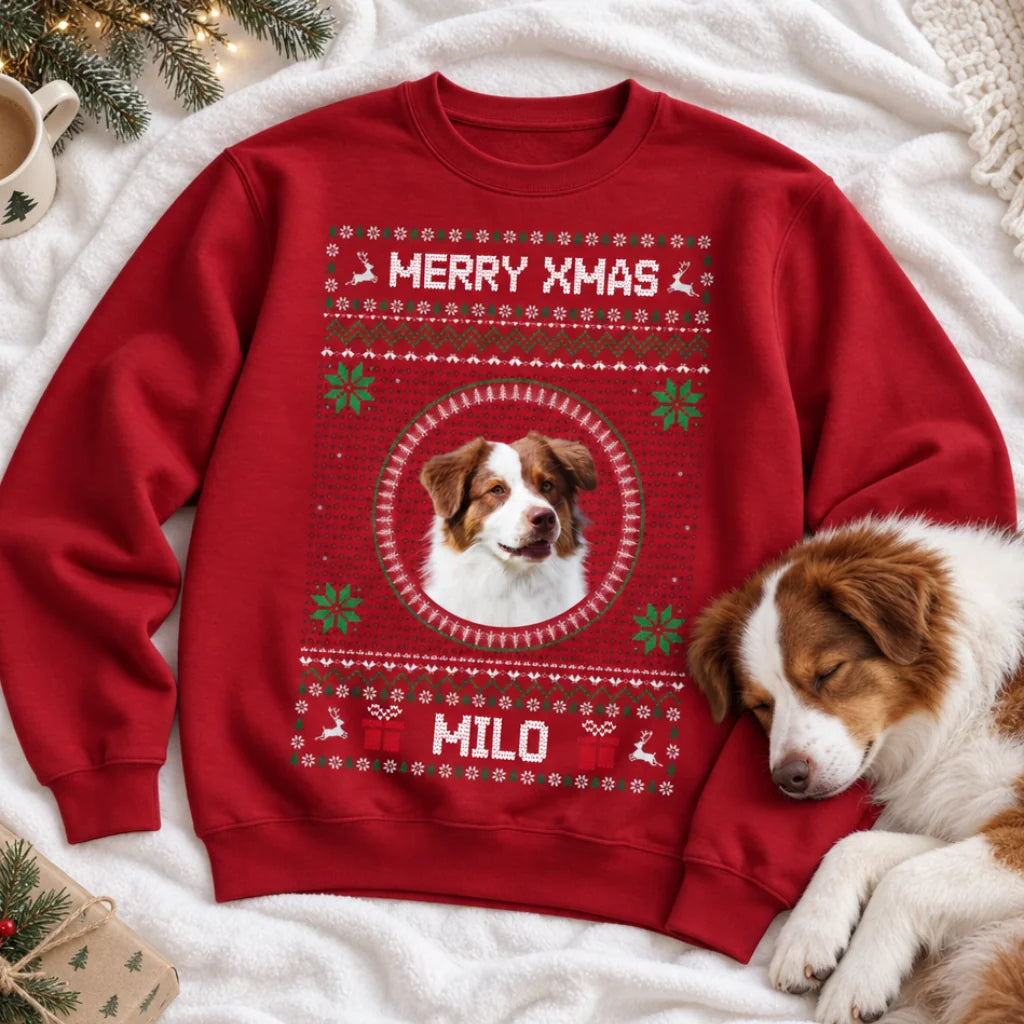 Ugly Christmas Sweater mit deinem Haustier