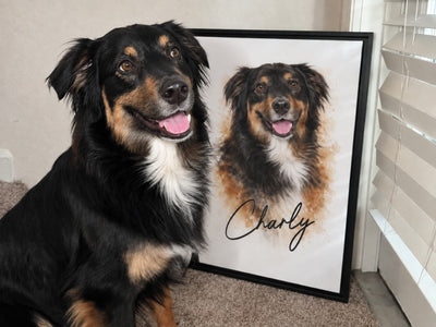 Aquarell mit Hund
