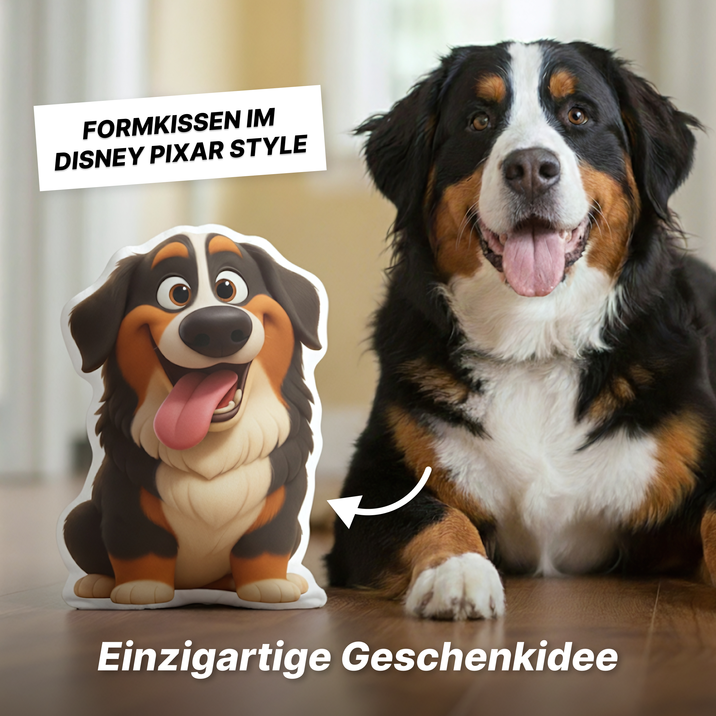 Haustier Formkissen im Disney-Pixar Style